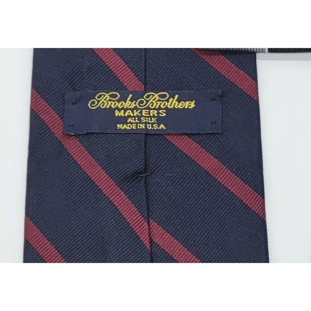 Brooks Brothers Tie Lot Makers Striped  Silk Made In USA - Picture 4 of 14